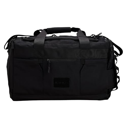 CORE Duffel Large 51L – Gym Bag with Lifting Belt Storage – Durable 500D Nylon, YKK Zippers – Black