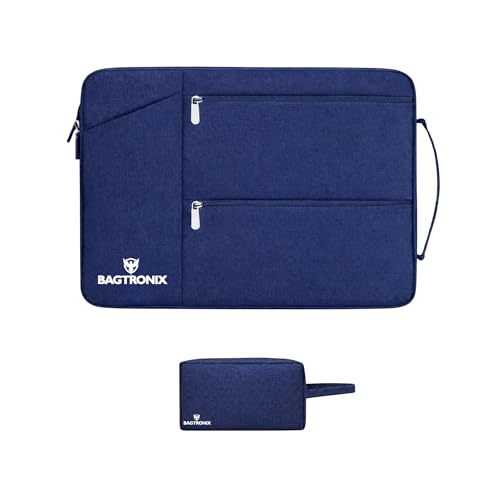 Image of Nylon Drax Laptop Bag Sleeve Case Cover Pouch for 14 inches Laptop Apple /Dell /Lenovo /ASUS /Hp /Samsung /Mi /MacBook /Ultrabook /Thinkpad /Idea Pad /Surfacepro, Laptops Tablets (Blue, Drax Sleeve)