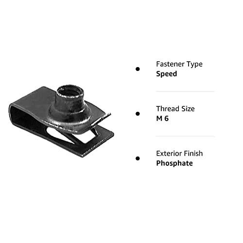 Clipsandfasteners Inc 25 Extruded U Nuts M6-1.0 Screw Size #TOP2