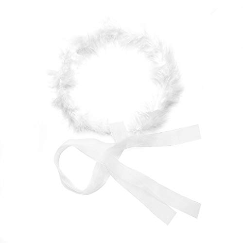RUIZSH White Feather Headband Angel Halo 4pcs for Cosplay Party Costumes Accessory