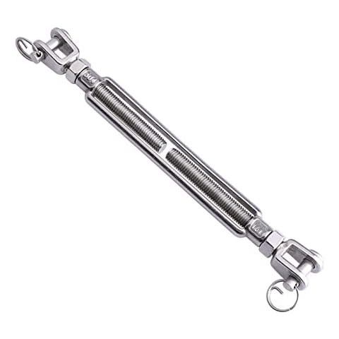 LordHardware Stainless Steel 1/2 x 6.5 Inch M12 Jaw and Jaw Turnbuckles for Tensioning Cable Rope Chain 2200 lbs Load (1P) Cover