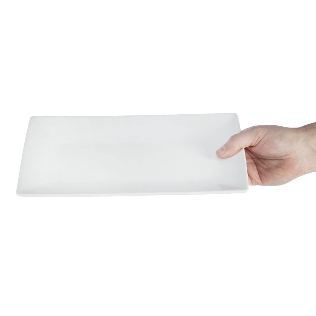 Olympia 2X servire piatti rettangolari 310X180mm Porcellana Bianco Catering