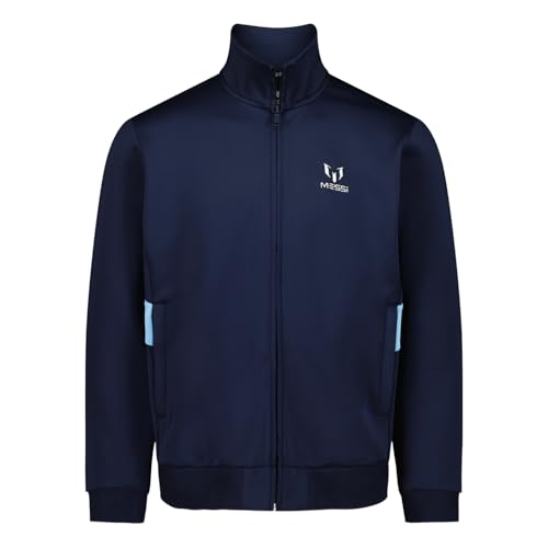Image of Messi Men's Lifestyle Track Jacket, Zip-up Outerwear for Adults | Comfortable Fit