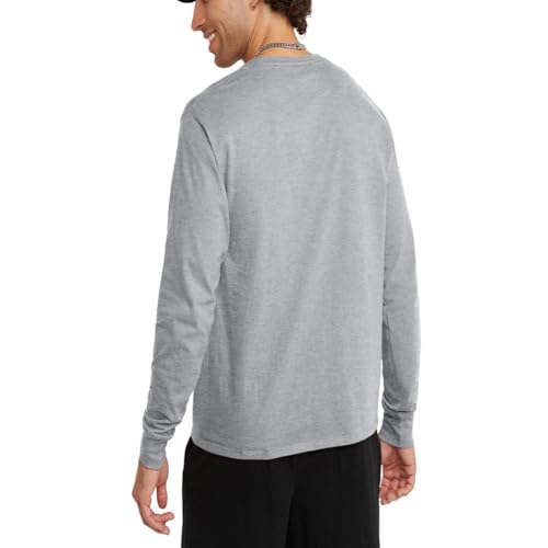 Image of Champion Men's Long Sleeve T-shirt, Classic T-shirt for Men (Reg. Or Big & Tall)