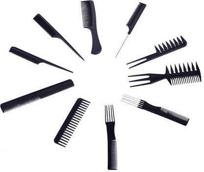 Fabify Professional Hair Cutting & Styling Comb Kit | Set of 10 | Anti-Static, Lightweight & Durable | Salon-Quality Combs for Men, Women & Kids | Detangling, Volume & Precision Styling Tools