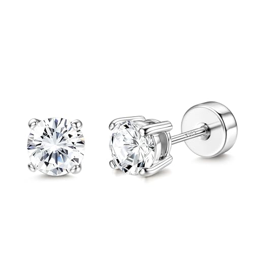 Pendientes de Plata 925 Mujer Hombre Pequeños Hipoalergénico - Piercing Oreja Cartilago Tragus Dorados Joyeria