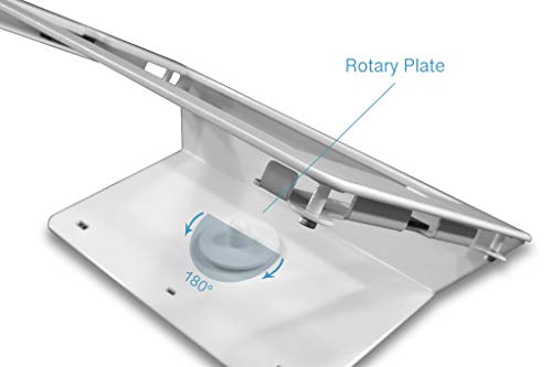 Silver by AB SCD10 Point of Sale (POS) Register Bundle - Stand for 9.7\" iPad w/Rotary Plate & White 13\" Cash Drawer: Removable 4 Bill / 5 Coin Money Tray, 2 Media Slots, Manual & Electronic Open