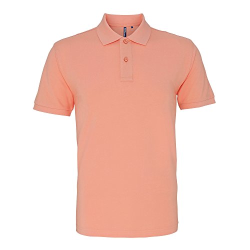Asquith & Fox Mens Plain Short Sleeve Polo Shirt (2XL) (Peach)