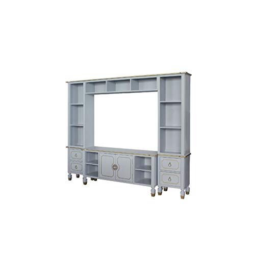 Acme Furniture House Marchese Entertaiment Center, Pearl Gray Finish Acme Furniture House Marchese Entertaiment Center, Pearl Gray Finish