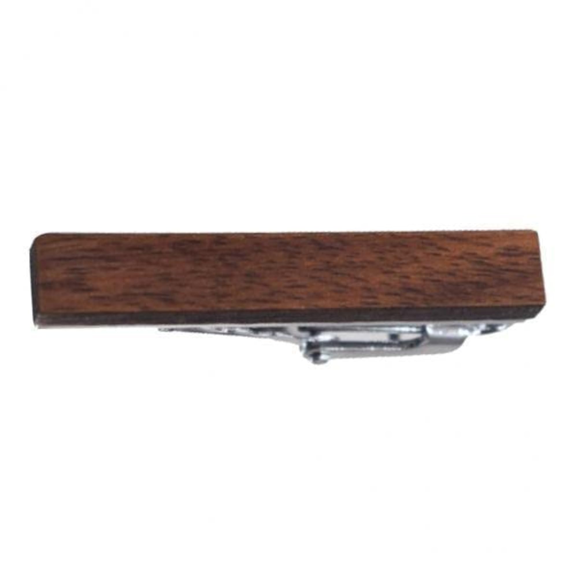 Men's Simple Wood Tie Clip, Copper Fashion Necktie Clasp