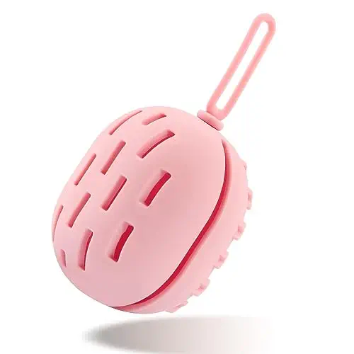 Silicone Makeup Sponge Holder Travel Case, Eco-Friendly Beauty Blender Holder Case Makeup Sponge Case, Ventilated Beauty Make Up Sponge Holder for Travel, Silicone Beauty Blender Travel Case - Pink