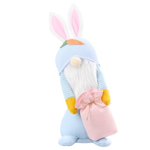 Amosfun Confucian Doll Doll Bunnies Decor Bunny Vs Monkey Bunny Birthday Decorations Bunny Cake Topper Black Reborn Girl Doll Dolls Bunny Character Topper Pig Bunny Sky-blue Plush