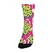 susiyo Vibrant Graffiti Motif Pink Hiking Socks Boy Girls - Cushioned Crew Socks for Kids Soft, Breathable & Seamless Toe for All-Day Comfort