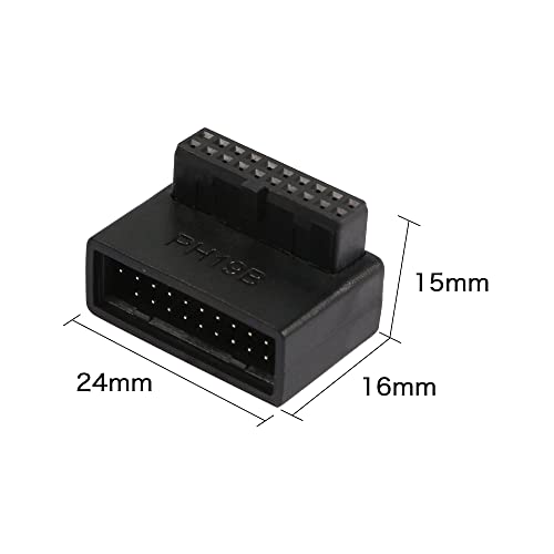 Adaptador USB 3.0 PH19B 90° macho a hembra para motherboard miniatura 6