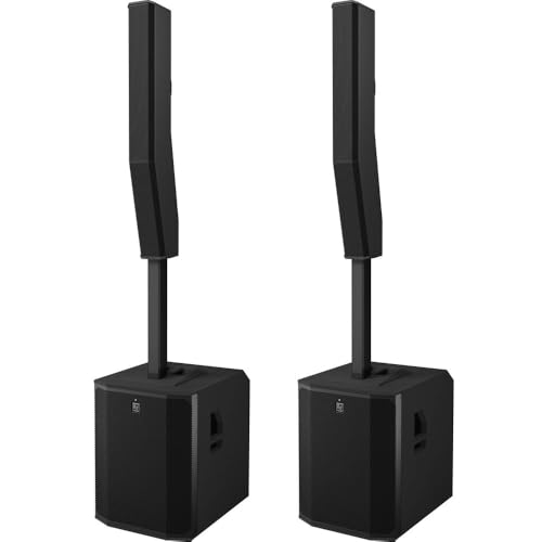 Electro-Voice Evolve 90 Powered 18" Bluetooth-Enabled Subwoofer and 70/90 Portable PA Column Array Kit with Pole and Bag Black (Pair)