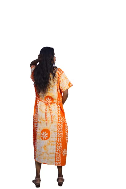 Image of MENMAII Women's [Size - L- 4XL ] Full Open /Front Buttoned [a Kind of Adaptive Clothing] Multipurpose Nighty for Maternity /Pregnancy /Elderly /Patient /Feeding /Hospital Purpose Nighty(2XL) - Calf Length