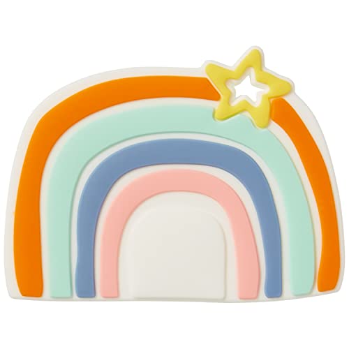 C.r. Gibson Btee-24547 Colorful Rainbow 100% Food Grade Silicone Teether For Babies, 2.9" W X 2.2" L, Multicolor #TOP16