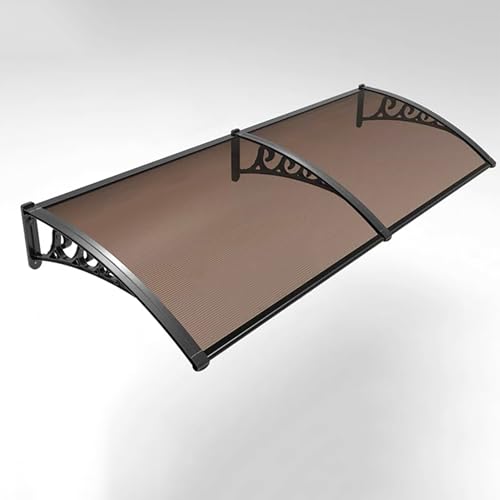 Auvent porte d'entrée en aluminium et polycarbonate pour abri de maison - 2