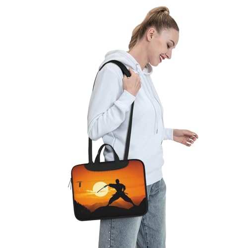 Maletín para portátil con diseño Sun Karate Silhouette miniatura 3