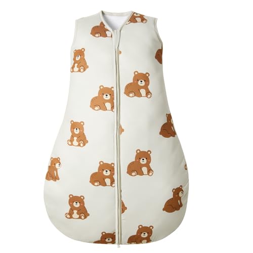 Image of Lilian&Gema Baby Sleep Sack 2.5 Tog Winter Baby Wearable Blanket Sleeveless Infant Cotton Sleeping Sack 2-Way Zipper