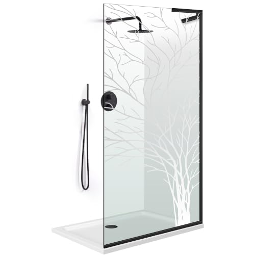 Mampara de ducha de vidrio transparente 80 cm Aqua Roy con tratamiento antical de 8 mm 4