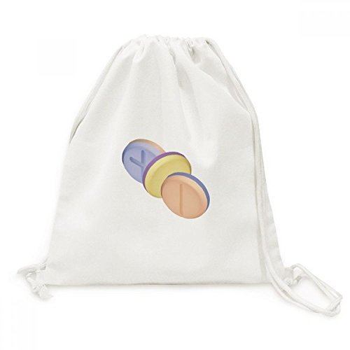Sac en toile à cordon motif pilules pour organiser facilement vos affaires de santé