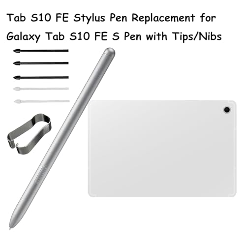 Image of Tab S10 FE S Pen Replacement for Samsung Galaxy Tab S10 FE,Tab S10 FE,S10 Lite Stylus Pen Replacement for Galaxy Tab S10 FE S Pen with Tips /Nibs (Silver)