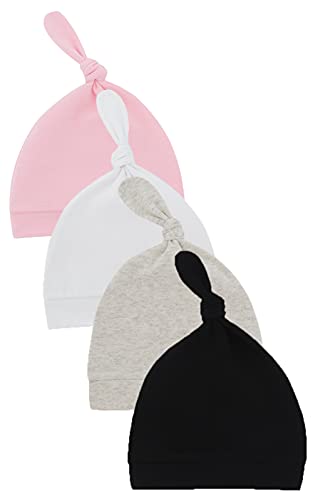 DYLISEA Bonnet bébé en Coton Bonnet Nouveau NéE GarçOns Filles,Ours Oreilles Et Joli NœUd Papillon Elastique Enfant BéBé Chapeau Ajustable Casquette pour BéBé âGéS De 6 Mois à 3 Ans (C-4pièces) Cover