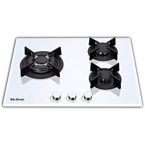 Mx Onda MX-PG2200B Placa de Gas Butano y Natural con 3 Fuegos Cover