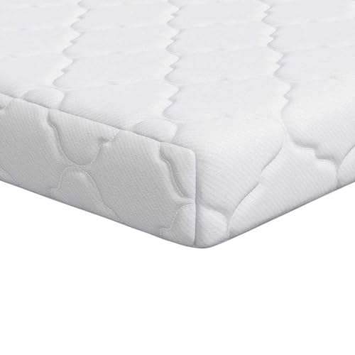 Matelas blanc 80 x 160 cm en tissu jacquard avec couche de noix de coco - Matelas confortable pour enfants et adultes - Matelas de couchage pour canapé-lit et...