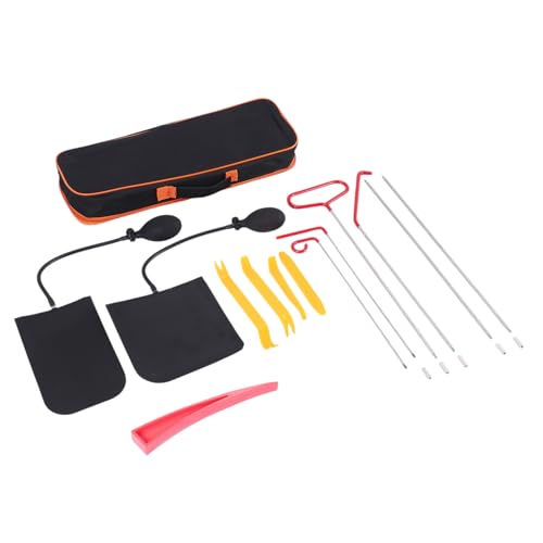 Kopinma 14Pcs Auto Notfallset Auto Tür öffnungs Werkzeug mit Langer Reichweite Greifer und Luftkeilbeutel,Türstopper/Hebel/Notfall Keile Luft Pumpe,Auto Demontage Kit zur Öffnen Türen und Fenstern