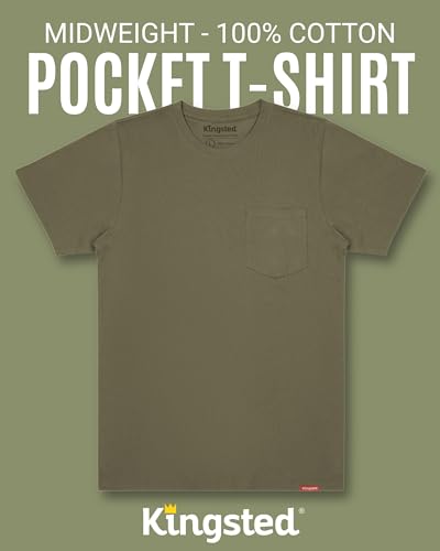 Image of Kingsted Pocket T-Shirts for Men - Super Soft & Comfy 100% Cotton Shirts