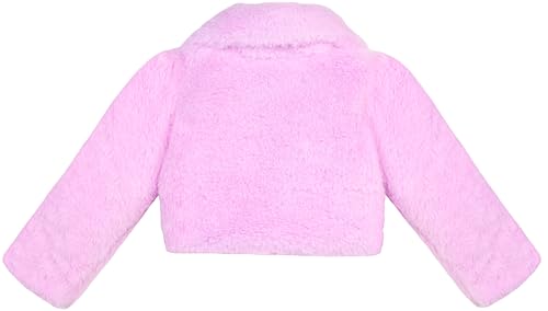 Lilax Toddler Puffer Jacket, Faux Fur Wedding Coat, Girls Plush Dress Coat3