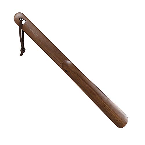 Calzador de madera ergonómico Muso Nogal Lite para proteger talones y zapatos