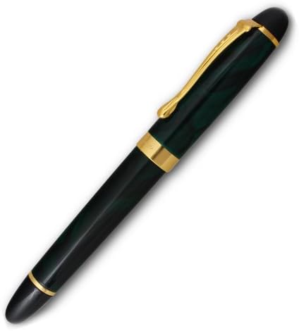 Green / Black Nib 18 K Gold-Plated Fountain Pen F202, Green,Black - Image 3