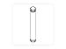 Peerless Ext 107 - Mounting Component (Extension Column) - Vinyl, Steel - Blac