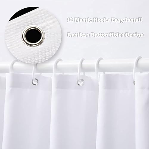 Image of Kids Shower Curtain Rainbow Bathroom Curtain Sets | free plastic hooks，waterproof，machine washable