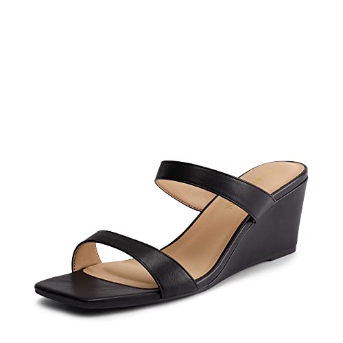 Image of DREAM PAIRS Womens Slides Slip On Wedge Sandals