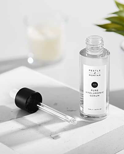 Pestle & Mortar 2% Pure Hyaluronic Acid Serum for Face, with Vitamin B5, Anti-Ageing, Hydrating Facial Moisturizer – Deep Hydration and Fragrance Free 30ml/1 oz