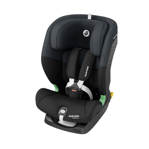 Maxi-Cosi Titan S i-Size, ISOFIX Kindersitz, 76–150 cm, Tonal Black | Mitwachsender Kindersitz, 15 Monate–12 Jahre, 5 Sitzpositionen, 13 Kopfstützenstufen, G-CELL-Schutz, 5-Punkt-Sicherheitsgurt
