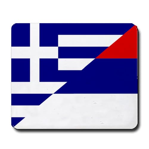 FaceYee Tapis de souris avec drapeau de l'amitié serbe et grecque - Cadeau inspirant - 240 x 200 x 4 mm - Couleur : Serbe et grec