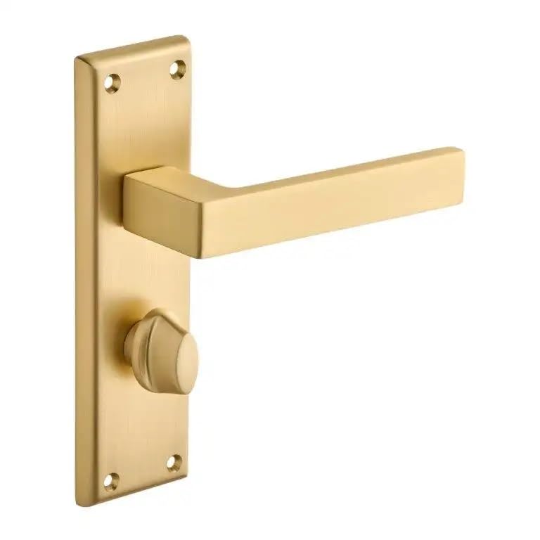 Designer Levers Balmoral Lever Bathroom Door Handle, Brushed Brass
