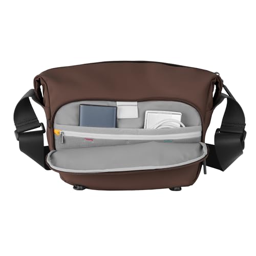 Image of Vanguard VEO Lite S7L Camera & Everyday Shoulder Bag (Chocolate) - Fits Mirrorless Camera + Multiple Lenses, Tablet Storage, Removable Dividers, Easy-Clean Water-Resistant Design