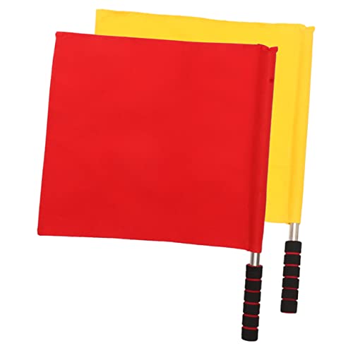 FOYTOKI Conducting Flags 2pcs Referee Flag Set for School Games Made of Strong Material for Long-lasting Use
