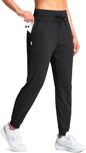 SANTINY Women's Sweatpants Joggers with Pockets Soft Stretch High...