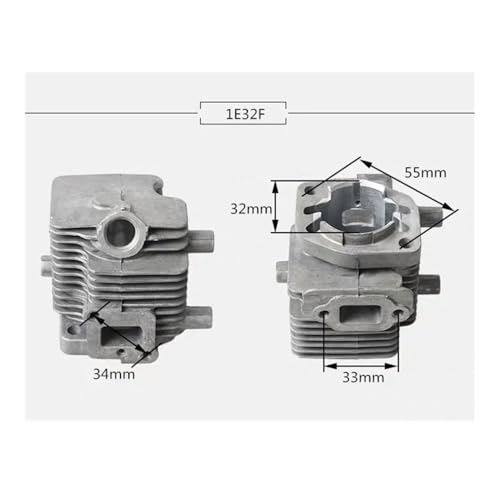 Kit de segments de piston 1E32FL de 32 mm pour débroussailleuse SL750B