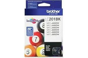 Brother Genuine LC201BK Standard Yield Black Ink Cartridge - 3 Pack