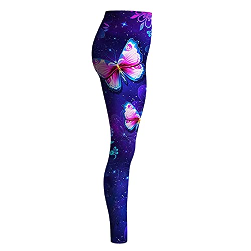 Bblulu Women's Butterfly Print Sports Leggings Casual High Waist Yoga Pants Cycling Running Pants Skinny Tights Trousers #TOP3