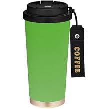 FRODOTGV Green Coffee Travel Tumblers for Women Mug To Go with Lids Stainless Steel Insulated Car Cup for Hot and Cold Spill Proof 17 oz