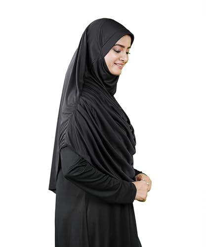 Image of Mehar Hijab Stretchable Frilled Hijab Scarf for Muslim Women | Soft Polyester Stylish Hijab for Women & Teenagers Faeezah Hijab